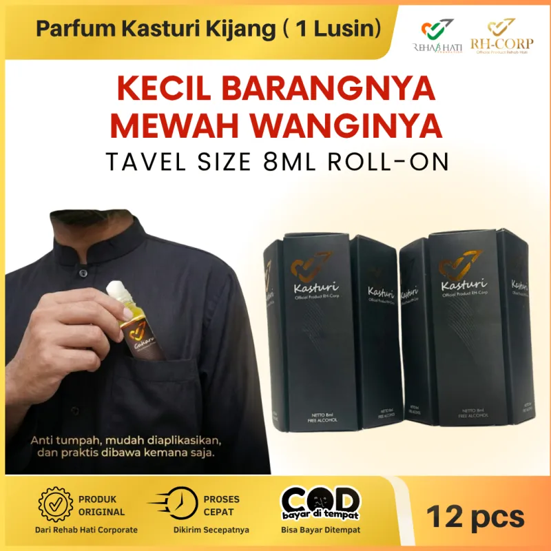 Kasturi Kijang 8ml isi (1 Lusin)