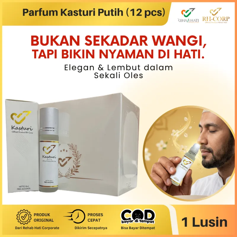 Kasturi Putih 8ml isi (1 Lusin) 